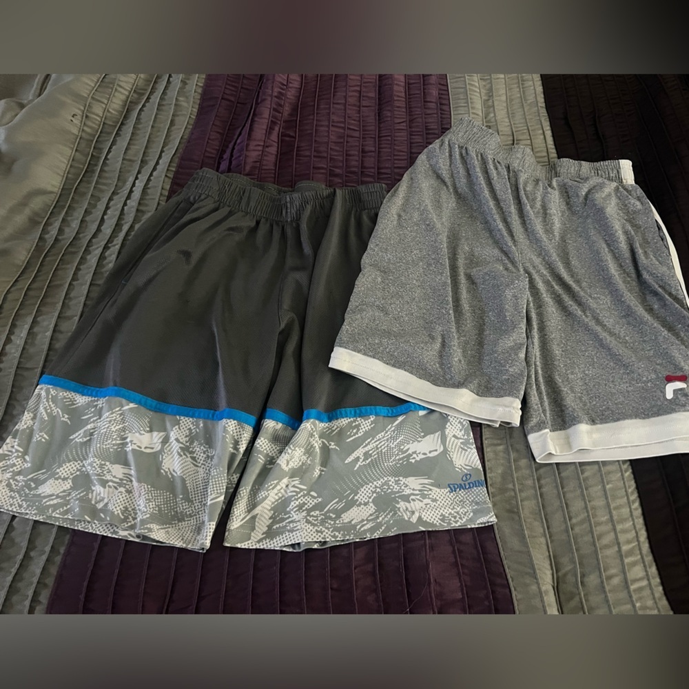 Fila Heather Gray Knitwear - Boys Shorts- 2 pack- Size 14/16 - Picture 2 of 6